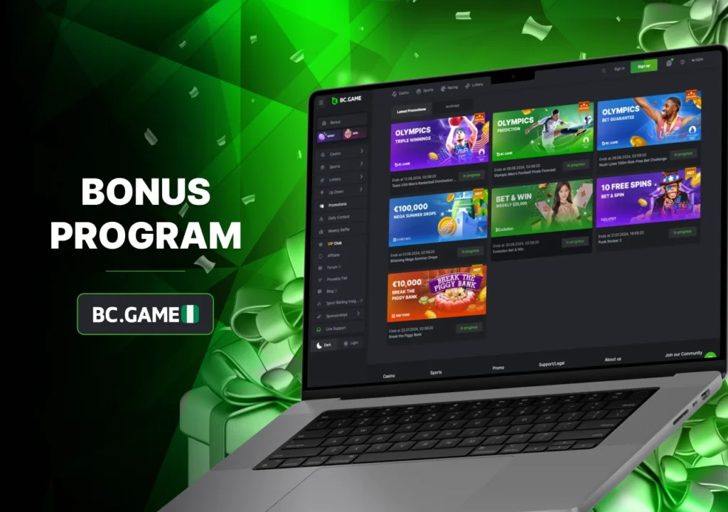 Bonus program for casino users in Nigeria